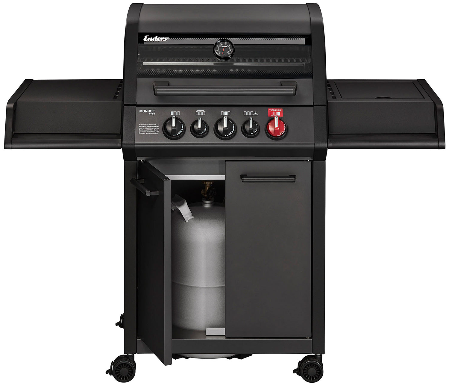 Enders Monroe Pro 3 SIK Turbo Shadow 3 Burner Gas BBQ WITH FREE COVER