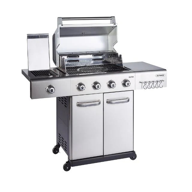 Jupiter 4 Stainless Steel Hybrid BBQ with Cover, Pizza Stone and Griddle