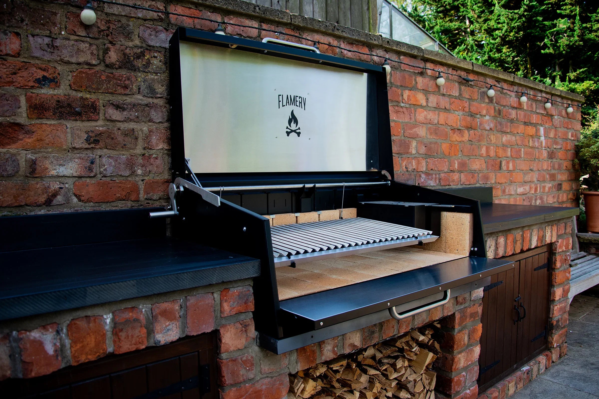 Flamery Small Asado BBQ with 50/50 Split Grill