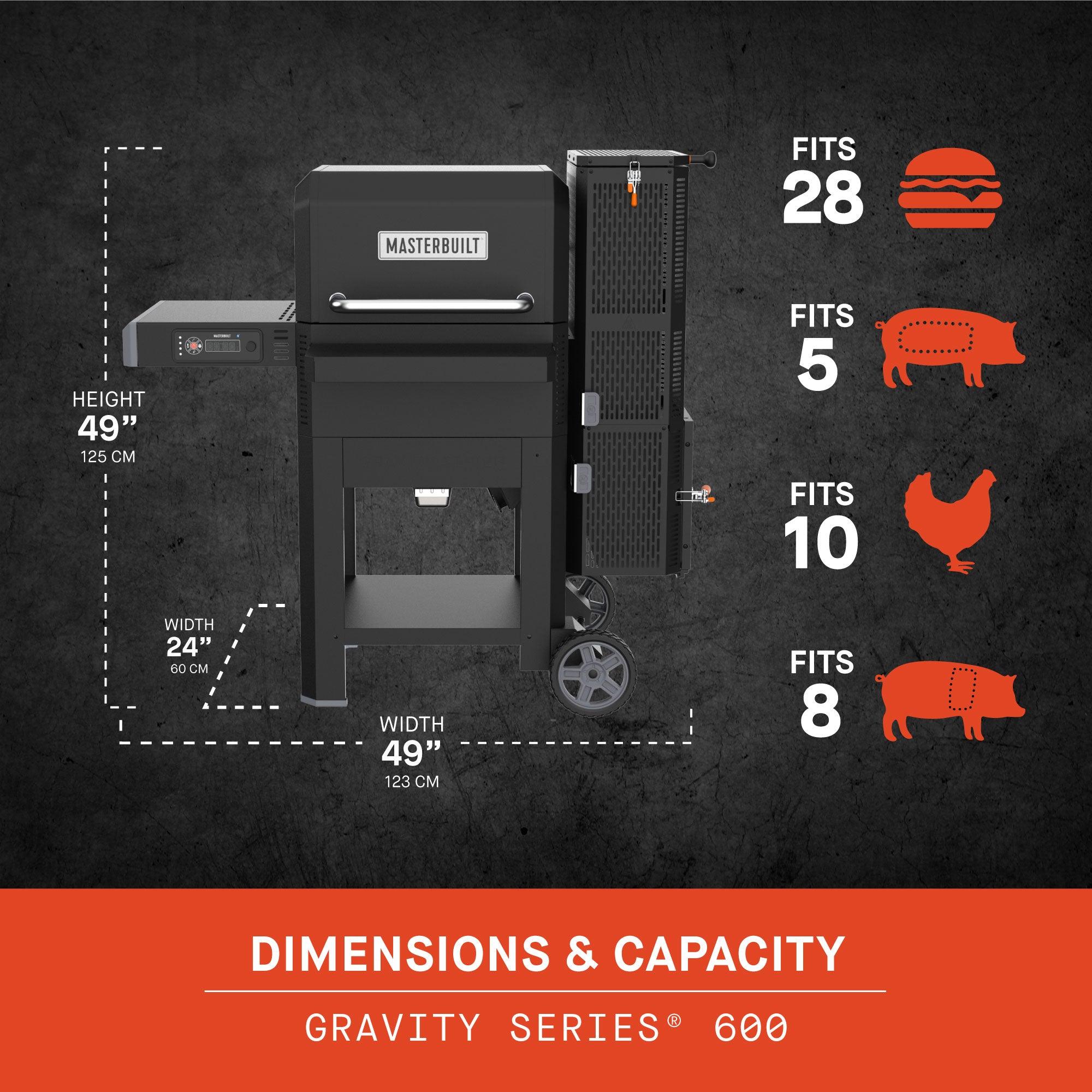 Masterbuilt Gravity Series 600 Digital WiFi Charcoal Grill and Smoker