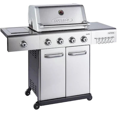 Jupiter 4 Stainless Steel Hybrid BBQ with Cover, Pizza Stone and Griddle