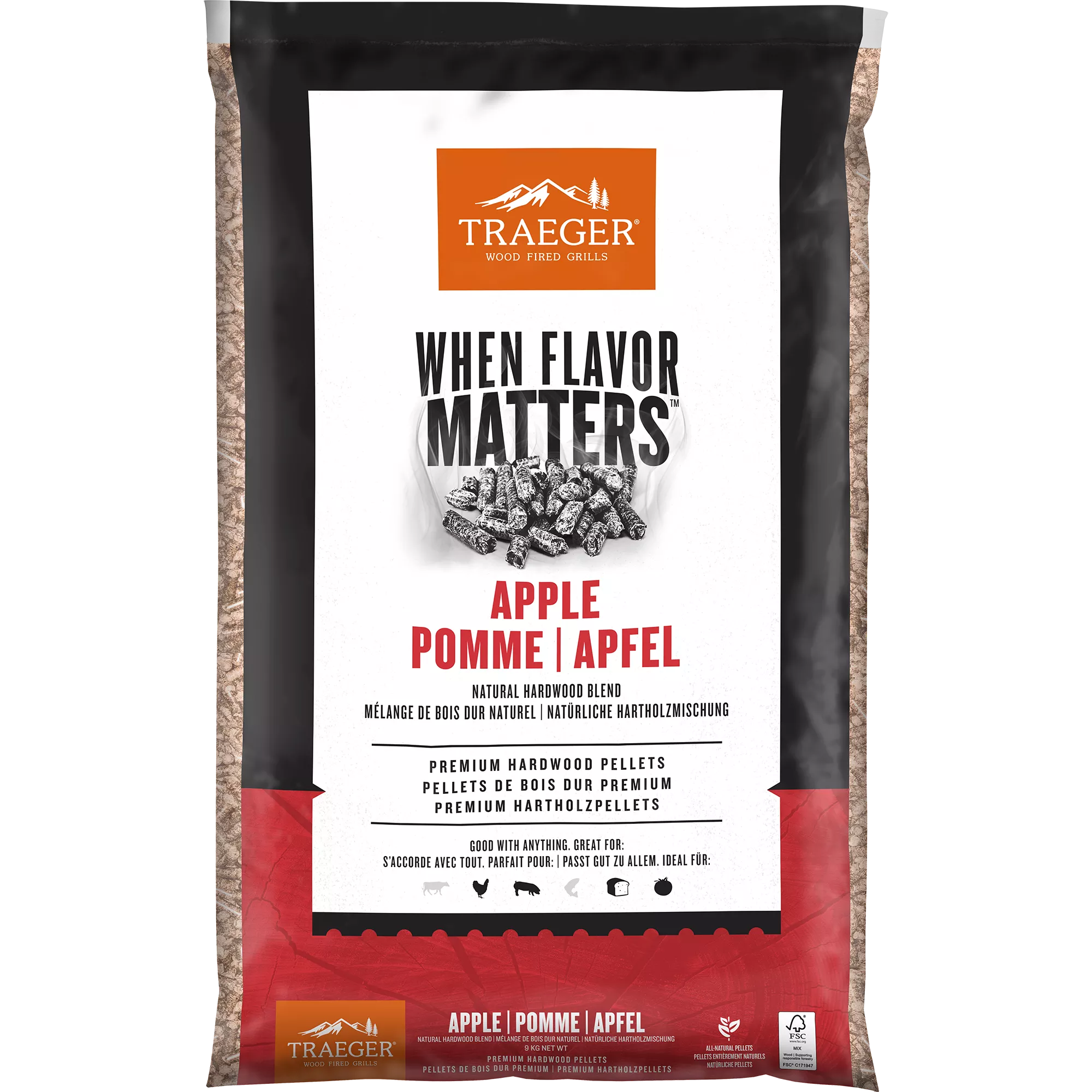 Traeger 9kg Apple Wood Pellets FSC