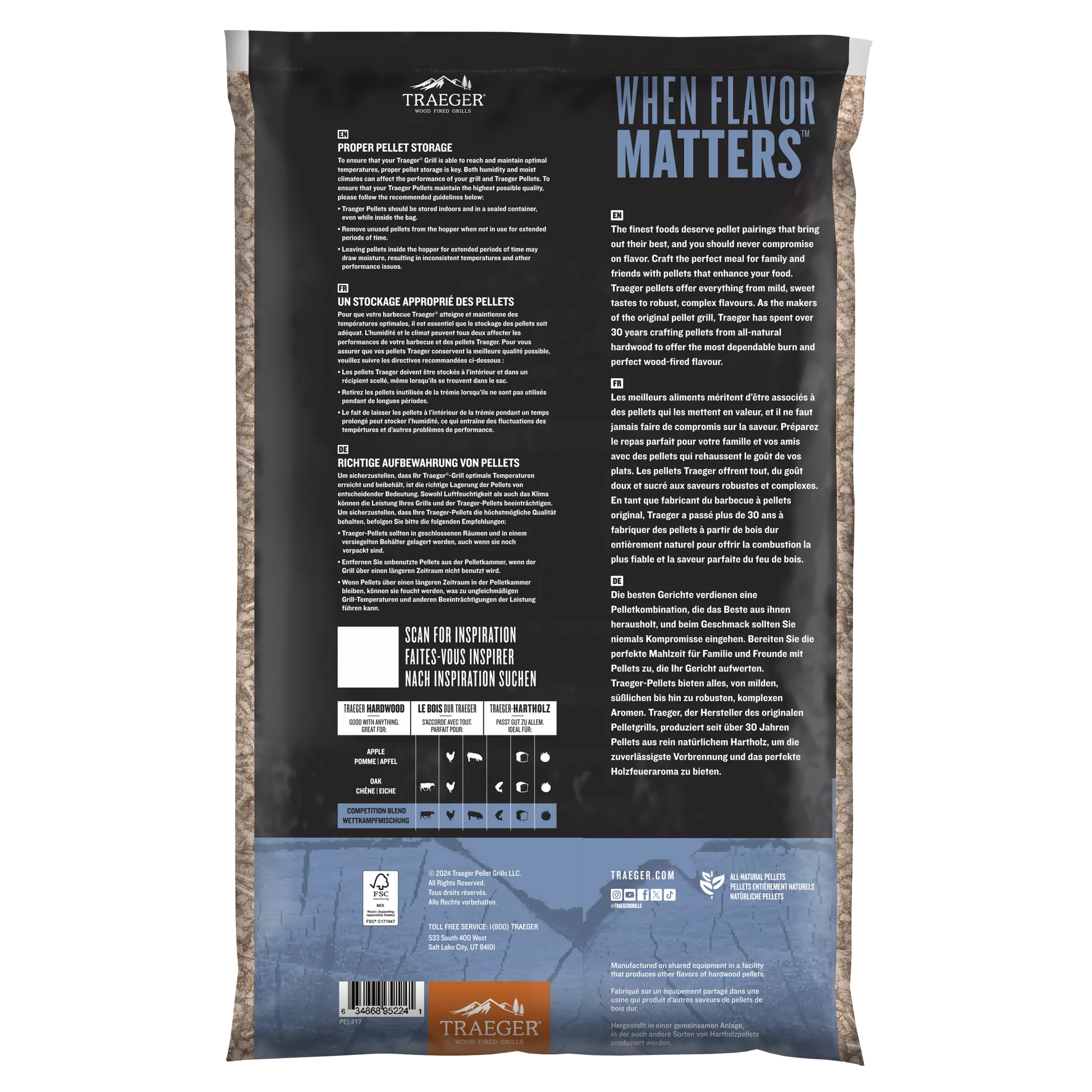 Traeger 9kg Competition Blend Wood Pellets FSC