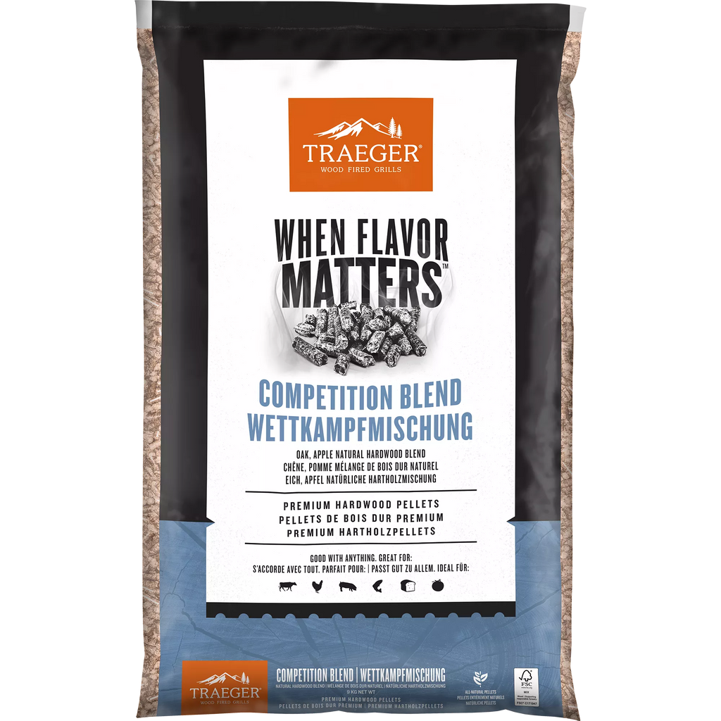 Traeger 9kg Competition Blend Wood Pellets FSC